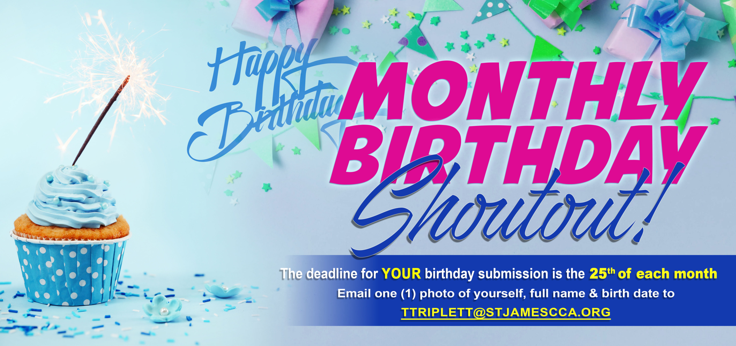 2024 St. James Alpharetta - Monthly Birthday Shoutout