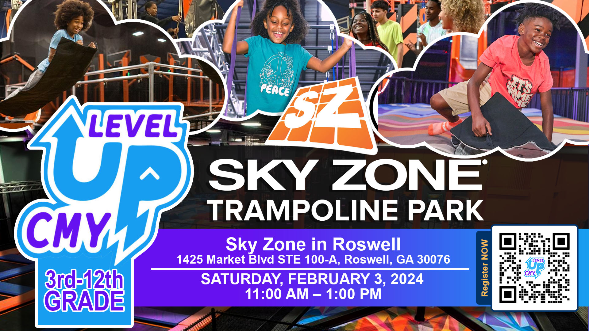 2024 St. James Alpharetta - CMY Sky zone Trampoline Park