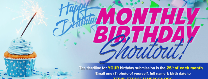 2024 St. James Alpharetta - Monthly Birthday Shoutout